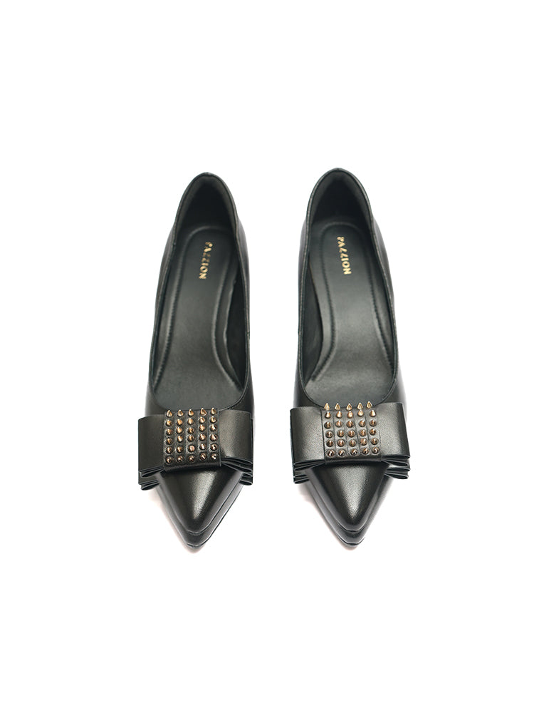 Studs Pointed Toe Heels