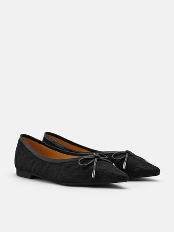 Ariella Lace Ballerinas-Black