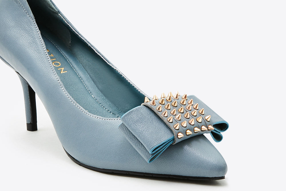 Studs Pointed Toe Heels