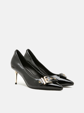 Belt Buckle Stilettoes- Black