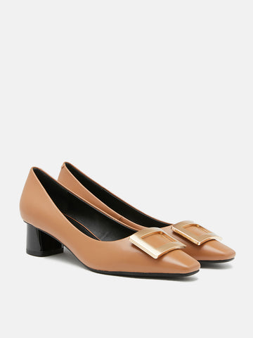 Buckle Office Work Block Heels