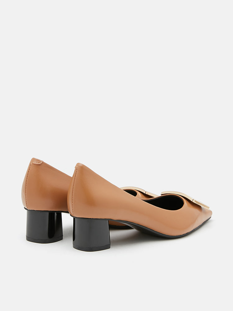 Buckle Office Work Block Heels