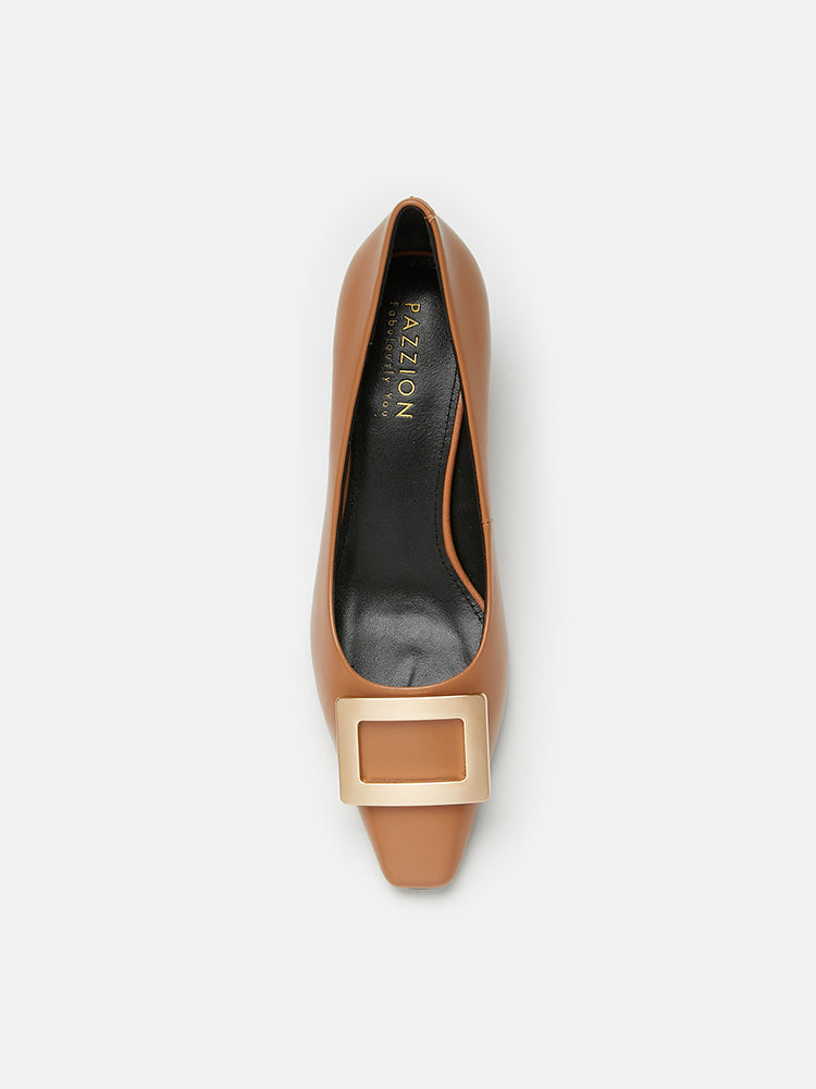 Buckle Office Work Block Heels