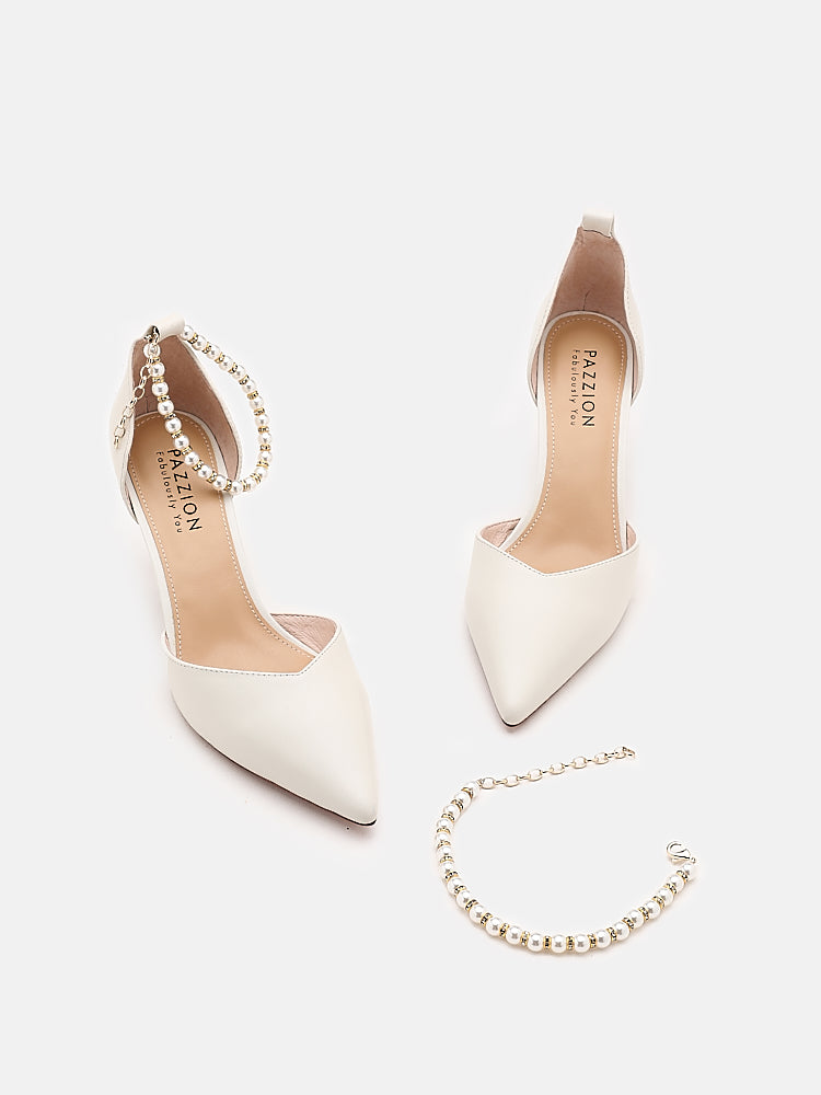 Delicate Pearl Strap Stiletto