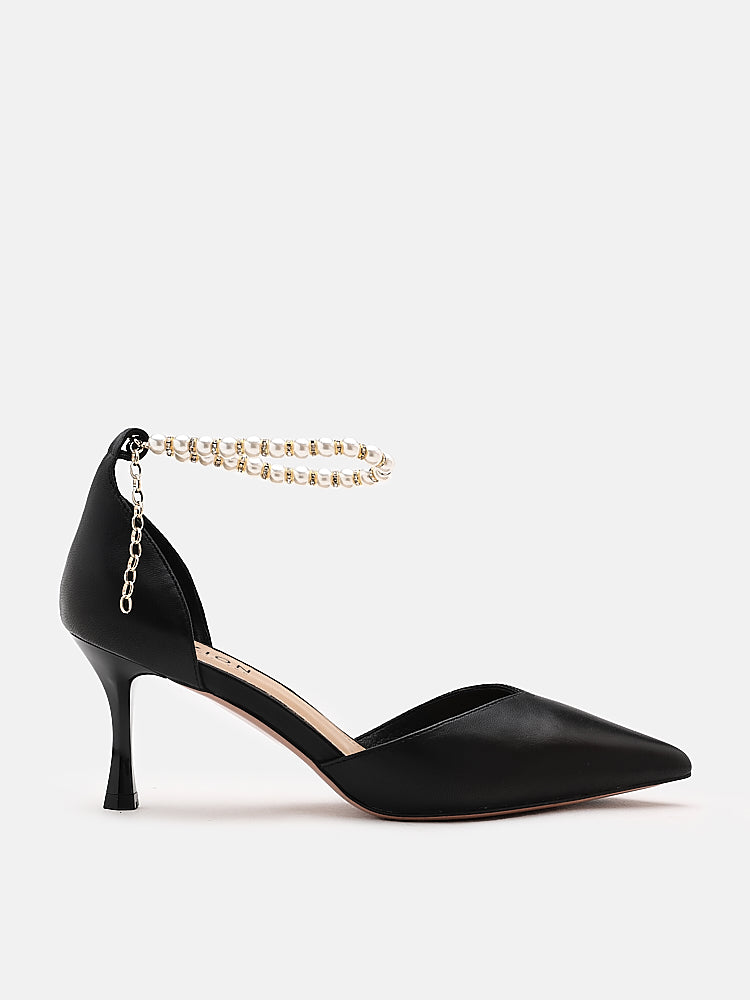 Delicate Pearl Strap Stiletto