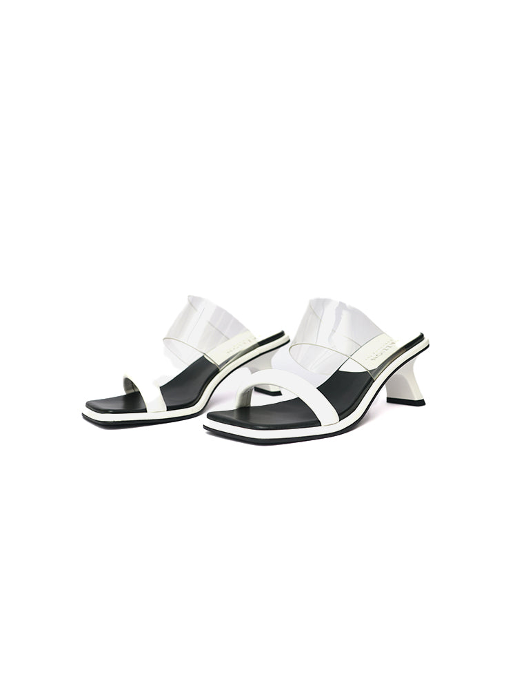 Lucille Double Strapped Clear Heels