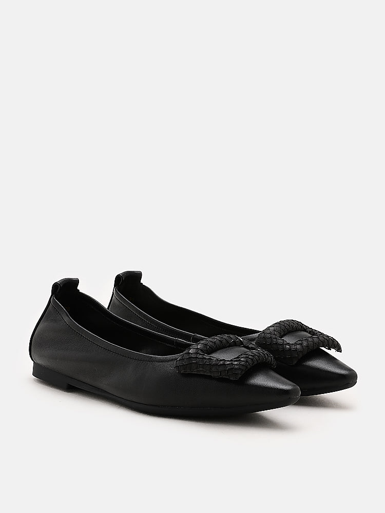 Bella Buckle Pointed Toe Flats
