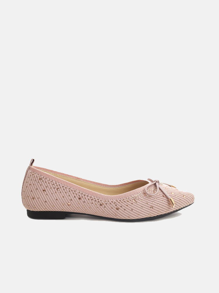 Gianna Embellished Ballerinas-Pink