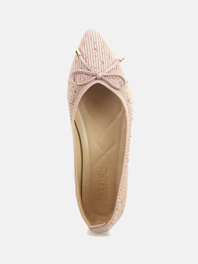 Gianna Embellished Ballerinas-Pink