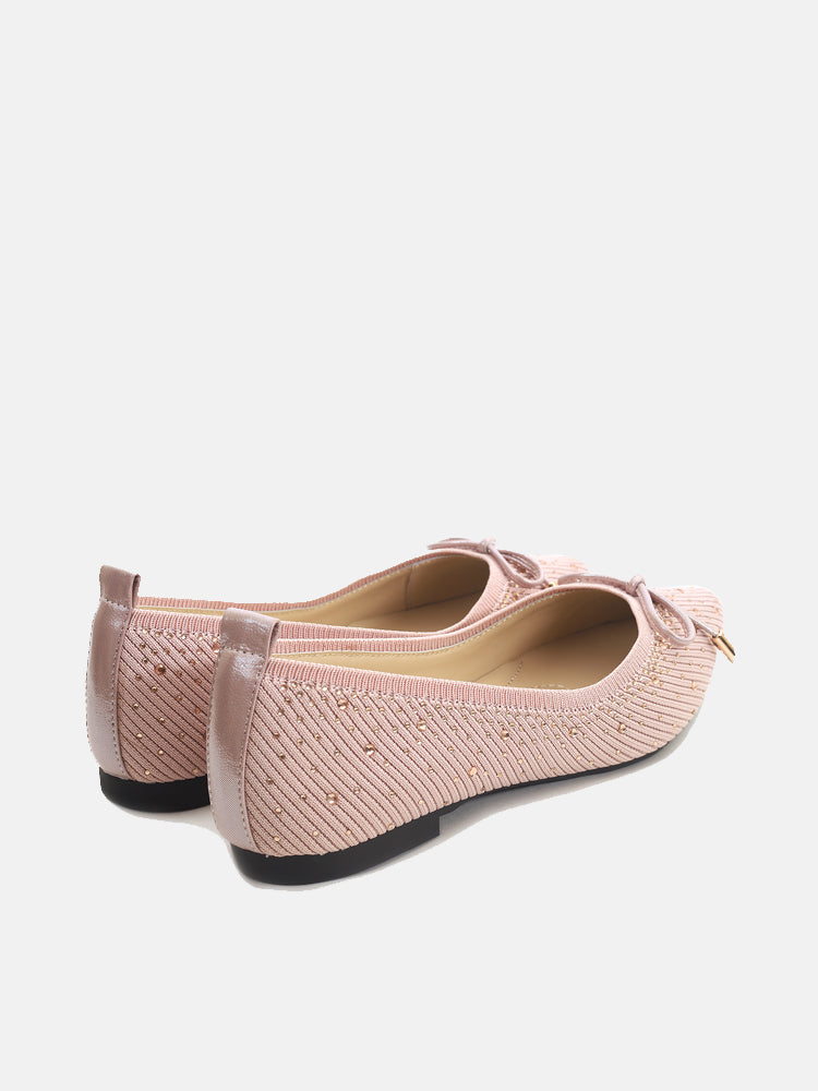 Gianna Embellished Ballerinas-Pink