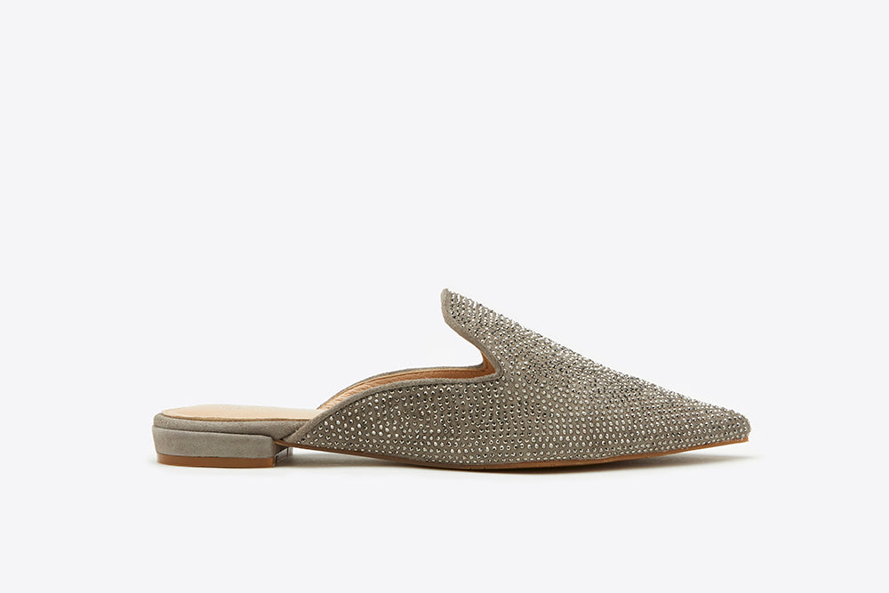 Crystal Embellishment Mules