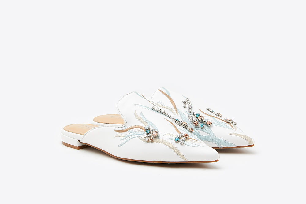 Crystal Embellishment Mules