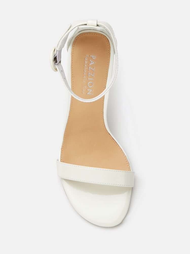 Lucite Transparent Block Heels-White