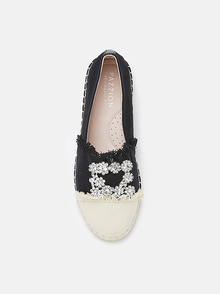 Diamante Frayed Espadrilles