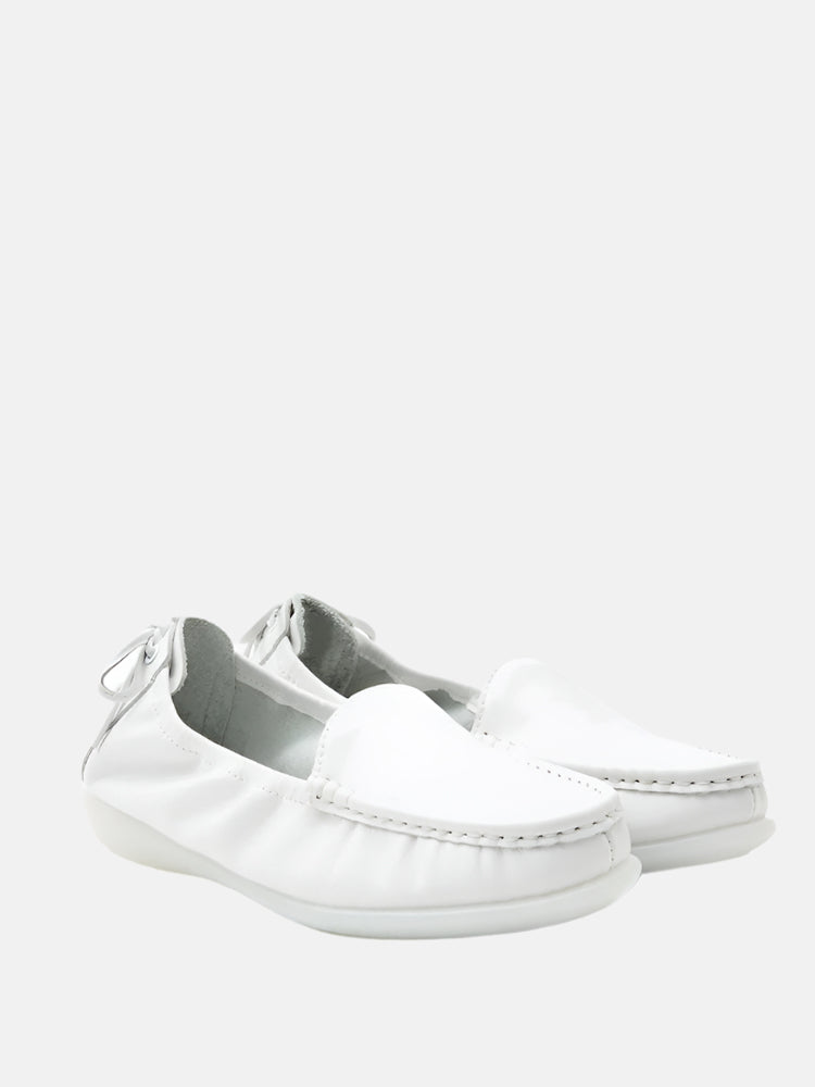 Soft Leather Moccasins- White