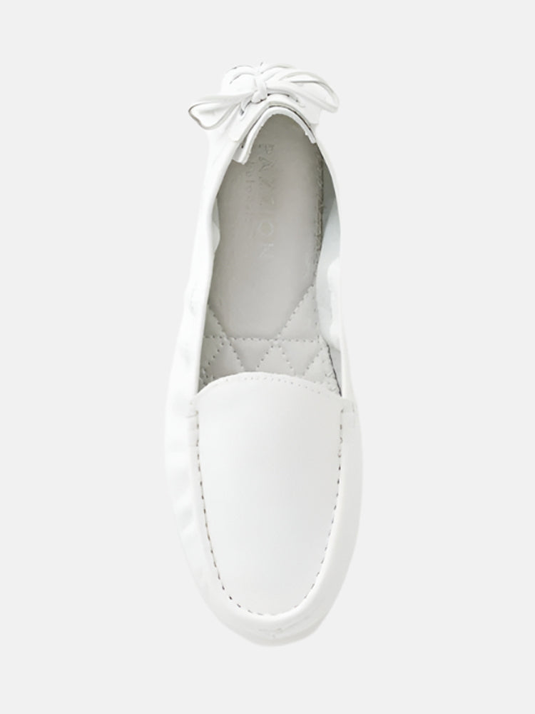 Soft Leather Moccasins- White