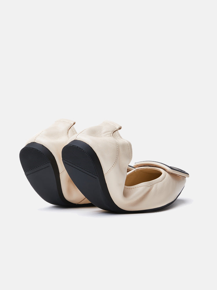 Beige Lena Foldable Ballerinas