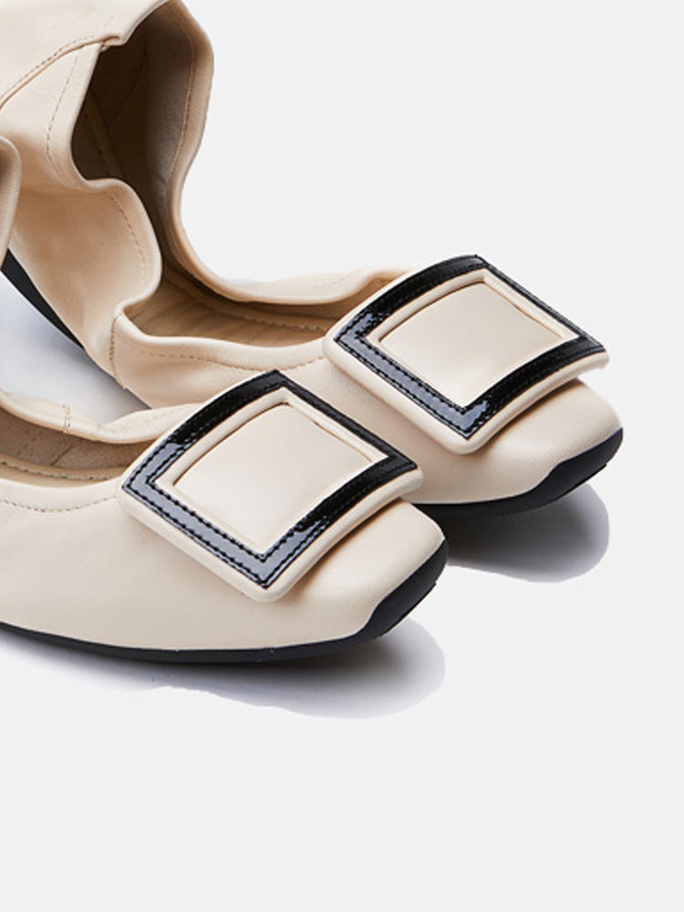Beige Lena Foldable Ballerinas