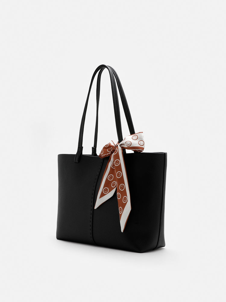 Tote Hand Bag With Scarf