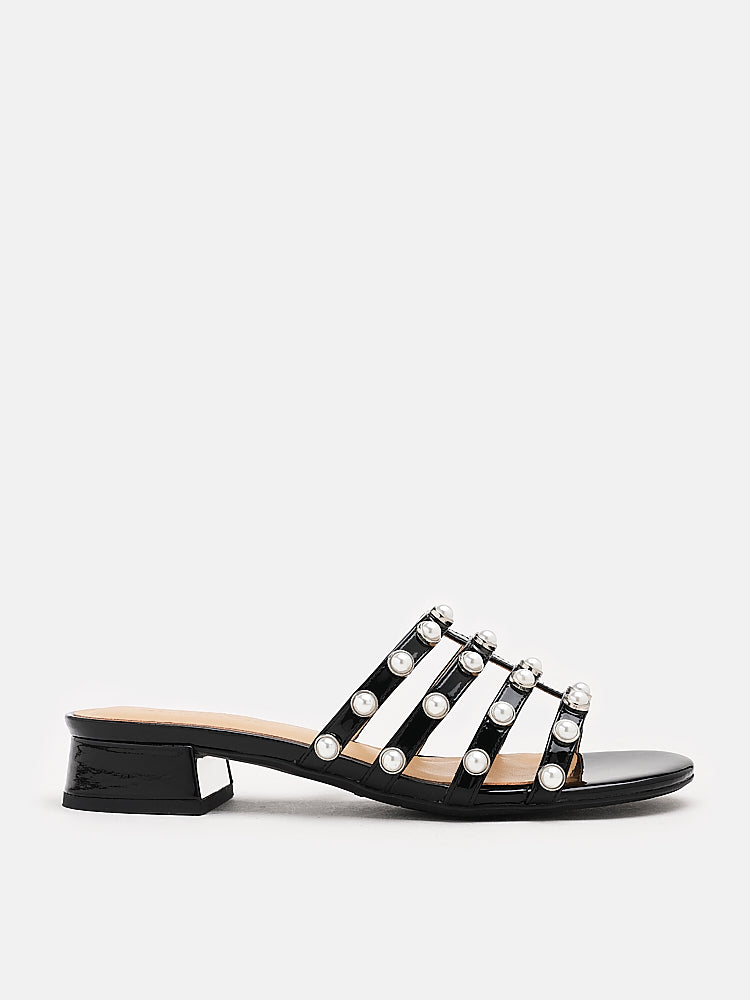 Amias Pearl Caged Low Heels