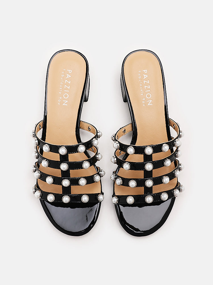 Amias Pearl Caged Low Heels