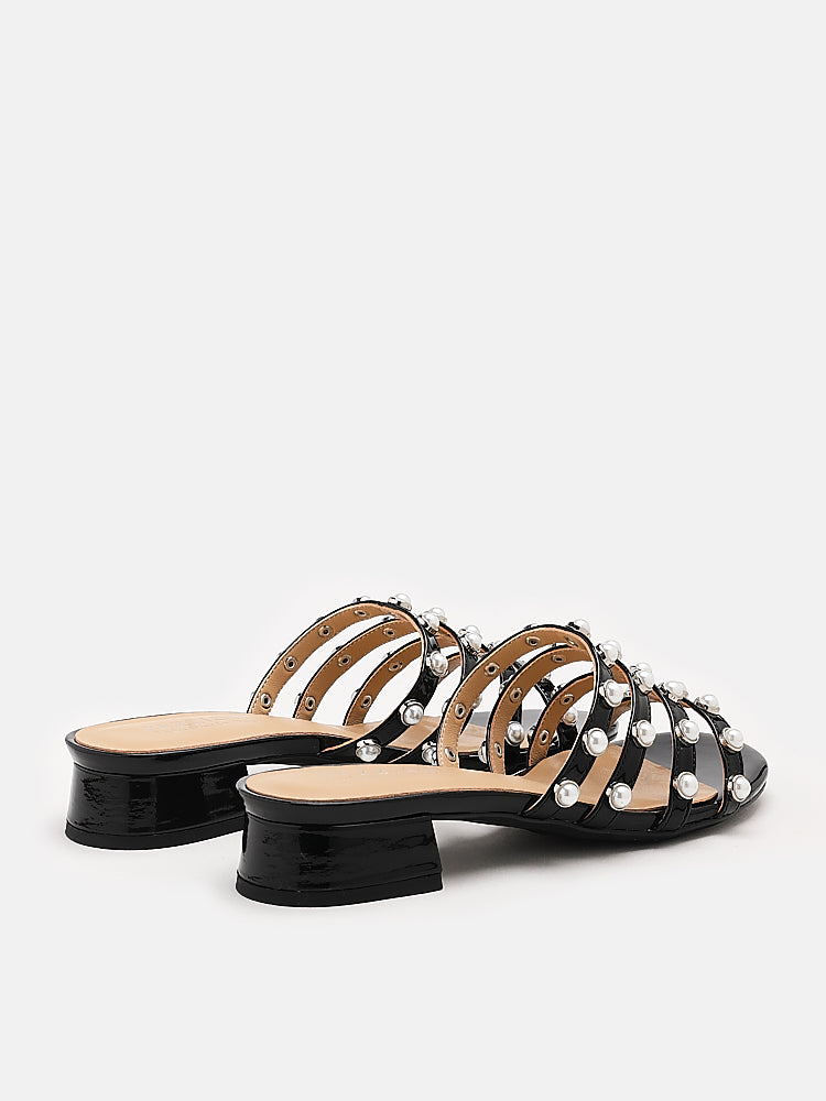 Amias Pearl Caged Low Heels