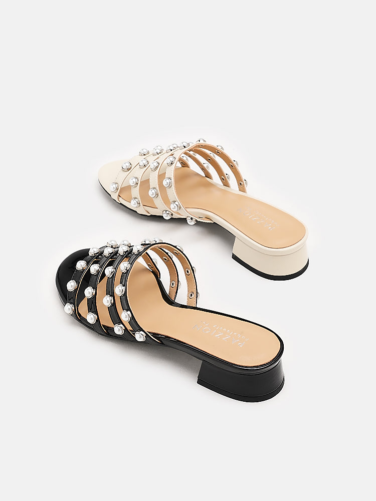 Amias Pearl Caged Low Heels