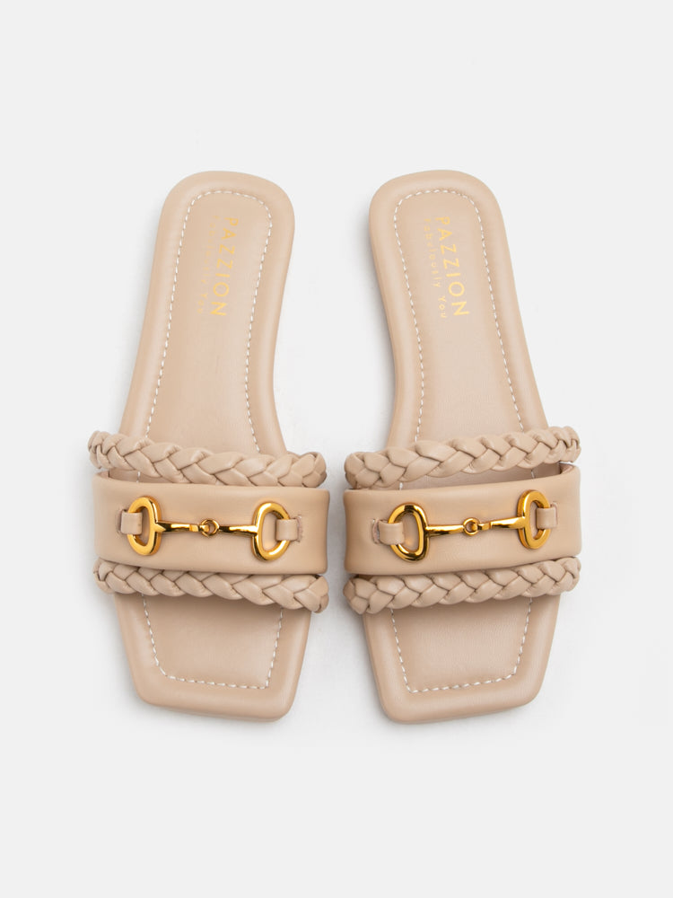 Dione Braided Horsebit Sandals
