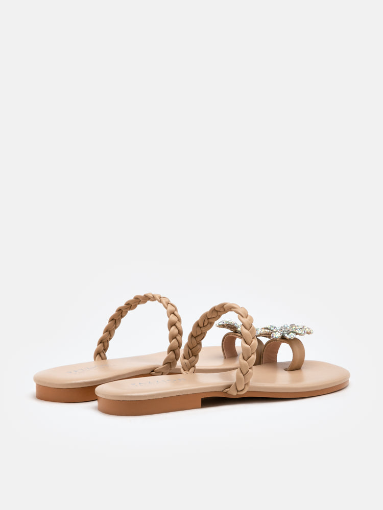 Flora Embellished Braided Sandals