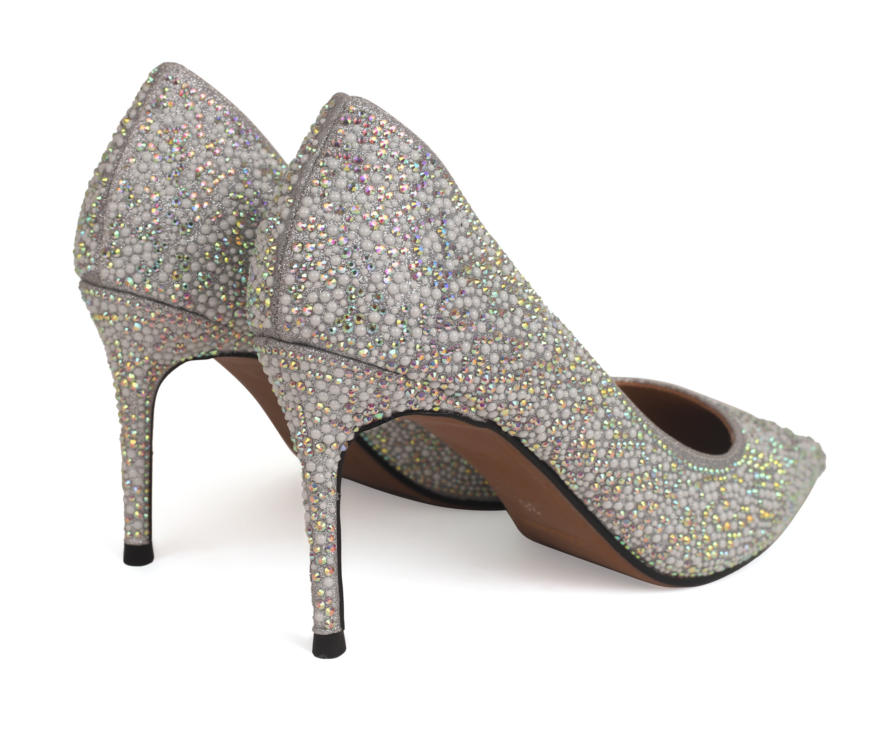 2052-20 Diamante Embellished Pointed Heels