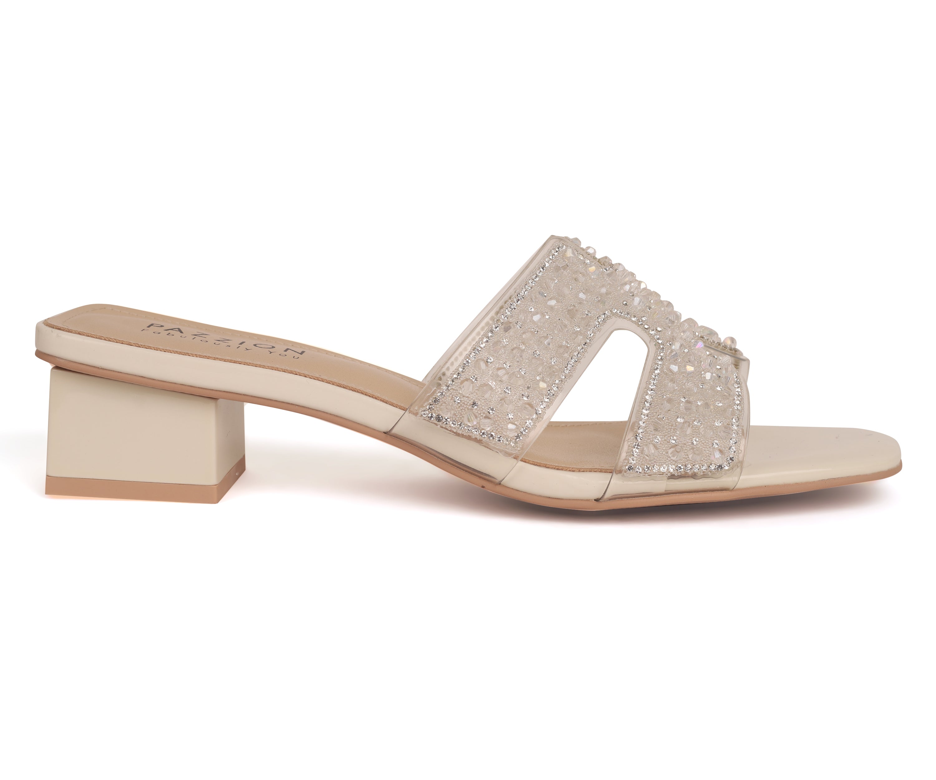 3103-22 Maeve Crystal Strapped Sandals- Apricot