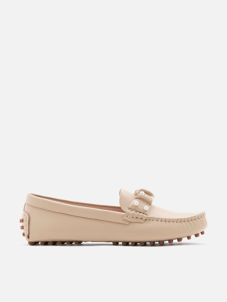 Annalise Ruched Pearl Moccasins