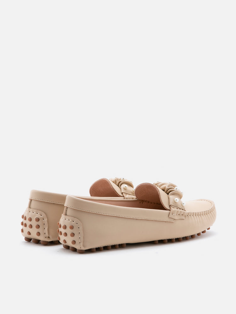 Annalise Ruched Pearl Moccasins