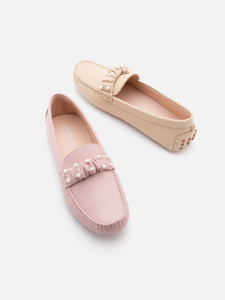 Annalise Ruched Pearl Moccasins