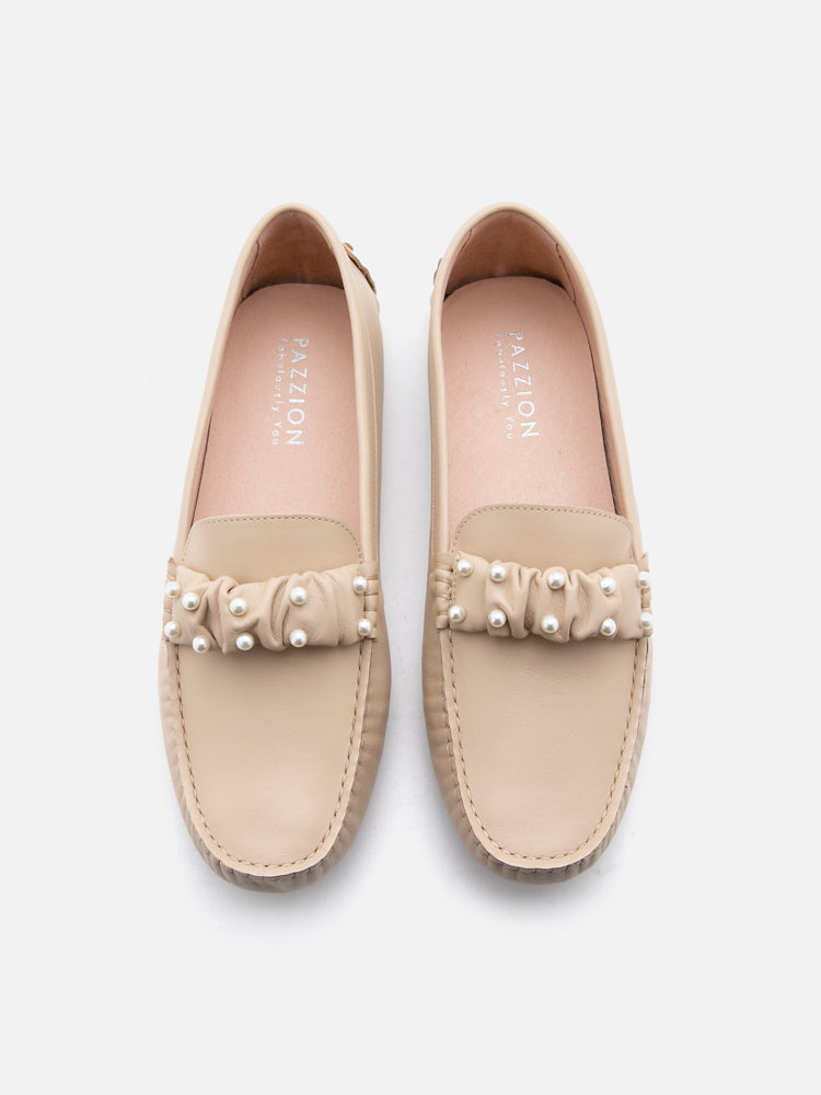 Annalise Ruched Pearl Moccasins