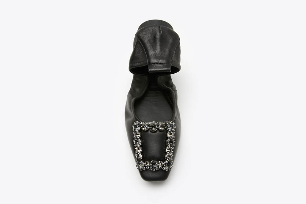 Crystal Buckle Foldable Flats