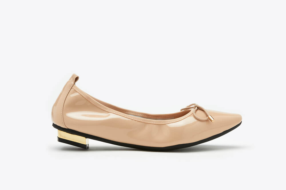 Bow Nude Flat Ballerina