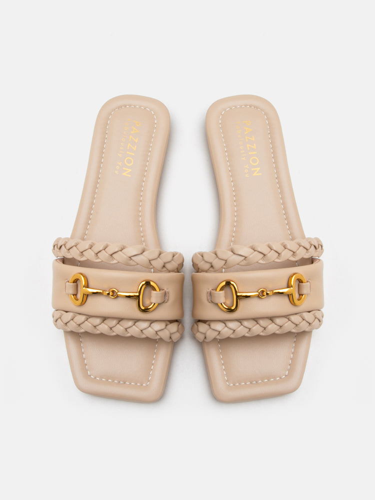 Dione Braided Horsebit Sandals