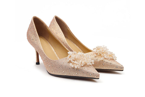 Crystal Embellished  Detailing Heels