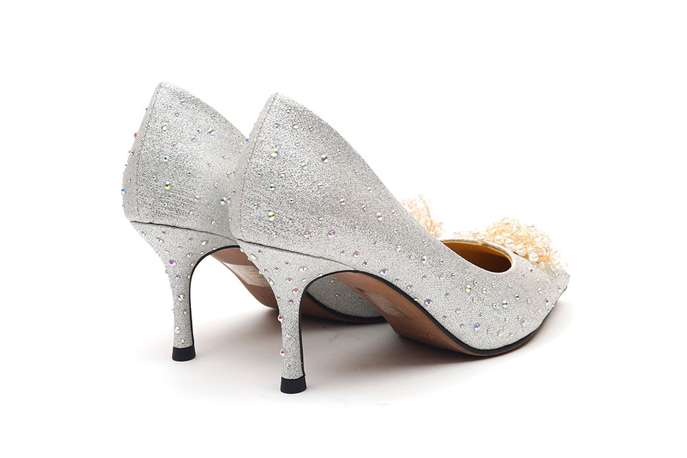 Crystal Embellished  Detailing Heels