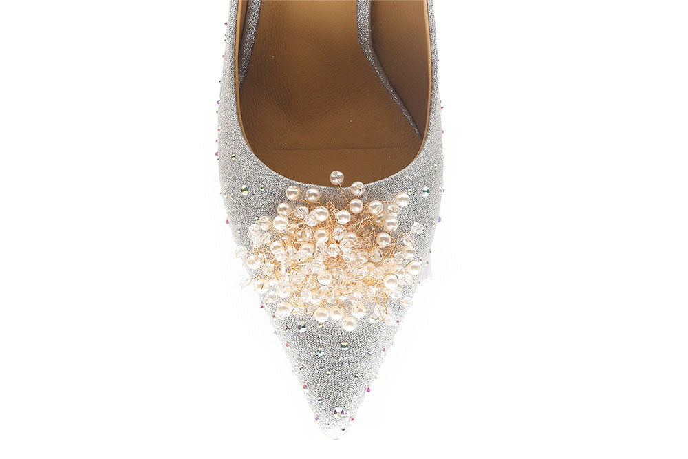 Crystal Embellished  Detailing Heels