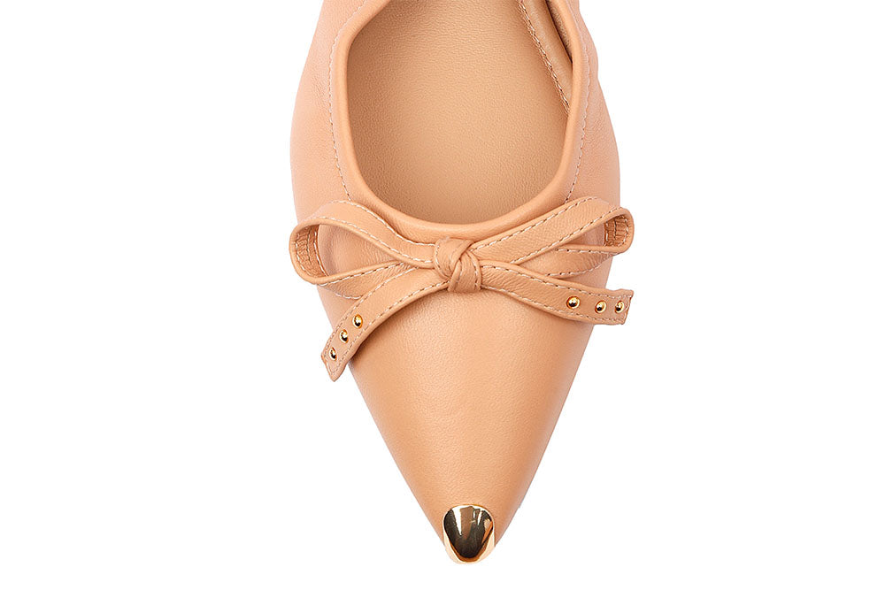 660-1A NUDE KNOTTED GOLD TIPPED POINTED FOLDABLES