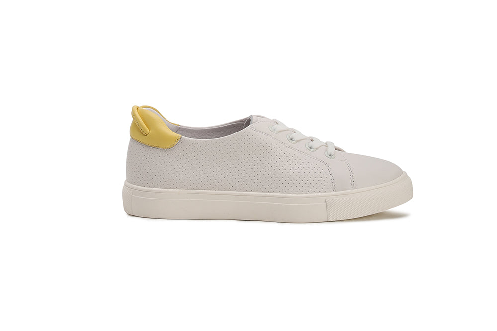 80-29 YELLOW COLOUR CONTRAST SNEAKERS