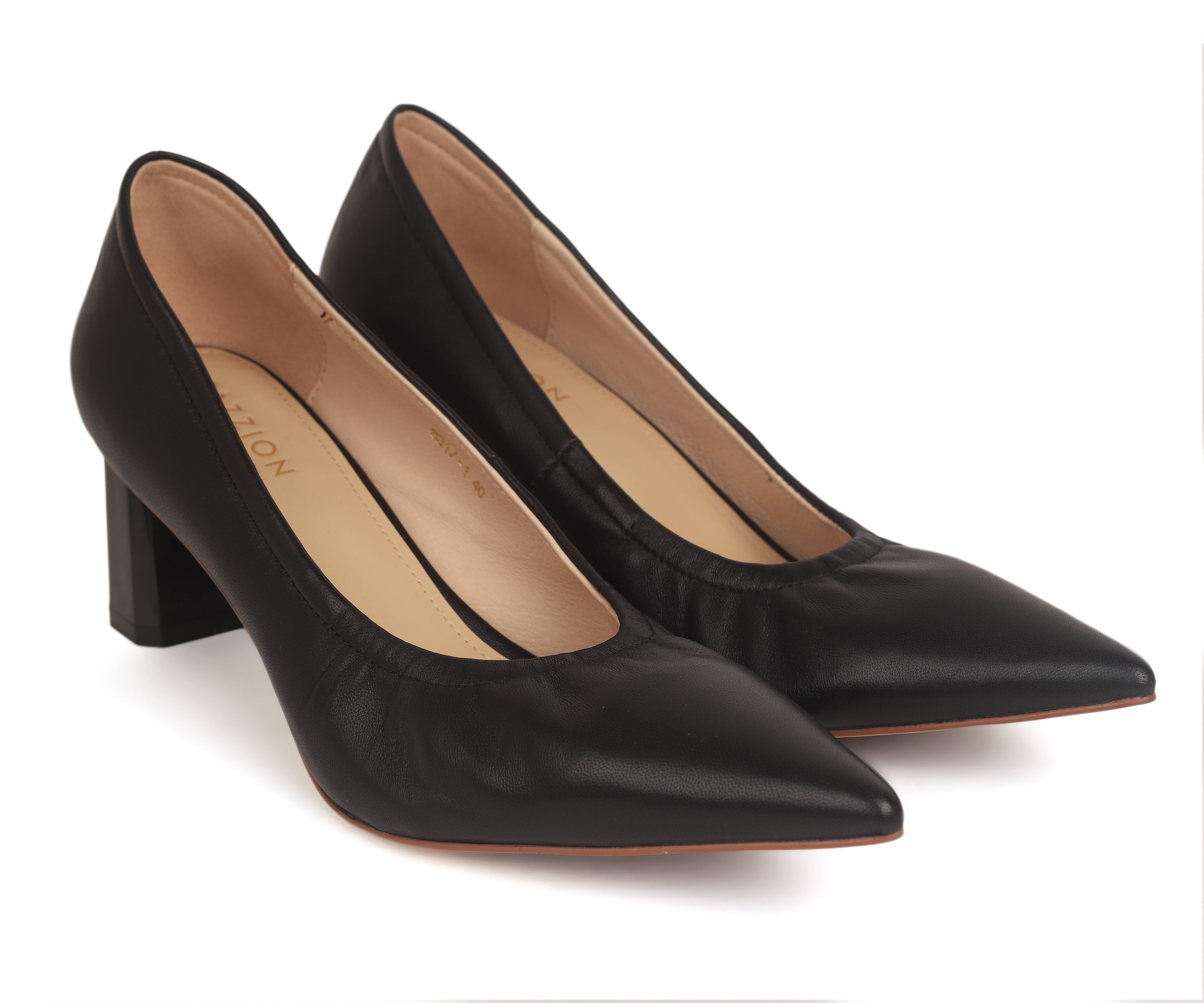 8317-1 Black- Every Occasion Covered Pointed Toe 6cm Heels