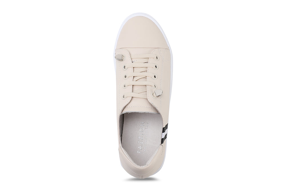 75-2 APRICOT SLIP-ON PLATFORM LEATHER SNEAKERS