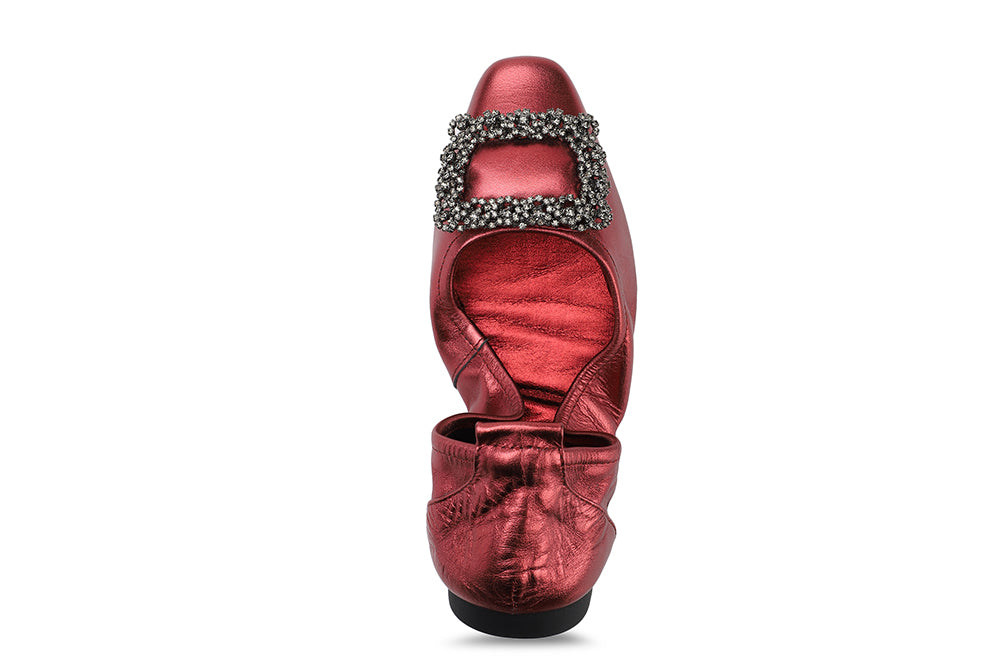 1318-6 DEEP RED FOLDABLE CRYSTAL FLAT