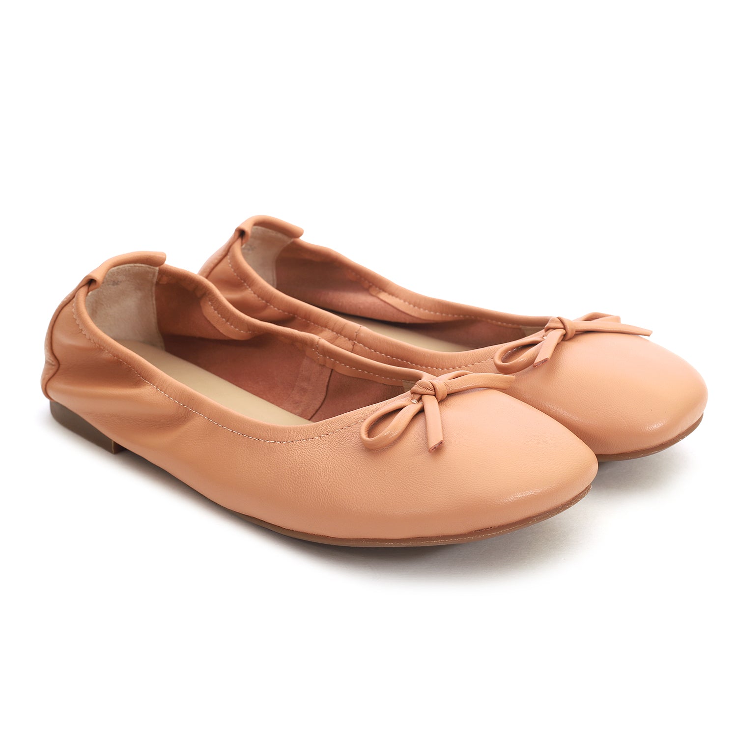 J518-2 Valeria Parisian Bow Flat  Ballerina - Orange